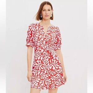 LOFT
Rio Floral Balloon Sleeve Button Swing Dress - Medium Tall
